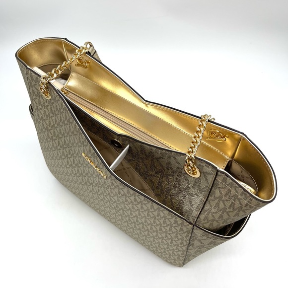 Michael Kors Large X Chain Shoulder Tote Bag - Picture 5 of 8